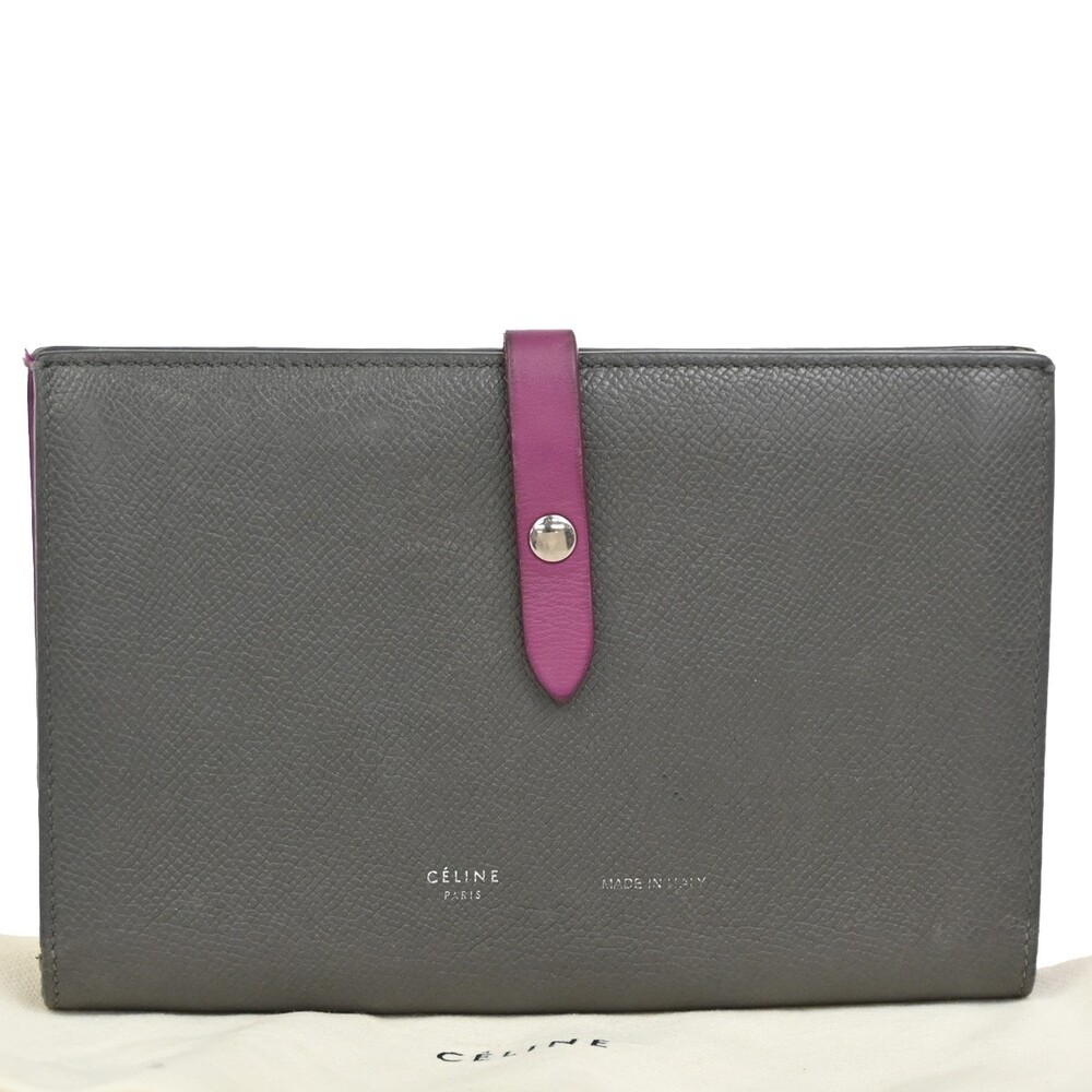 Celine Logo Strap Bifold Long Wallet #257519C12B